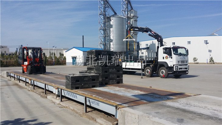 糧庫汽車衡整體檢測現場 糧庫汽車衡整體檢測現場
