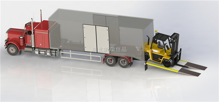 伸縮式檢衡車(chē)尾板演示圖 伸縮式檢衡車(chē)尾板演示圖